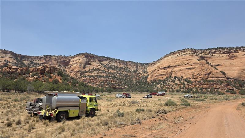 Fire Crews Working Near Little Delores Road, Wednesday, July 1