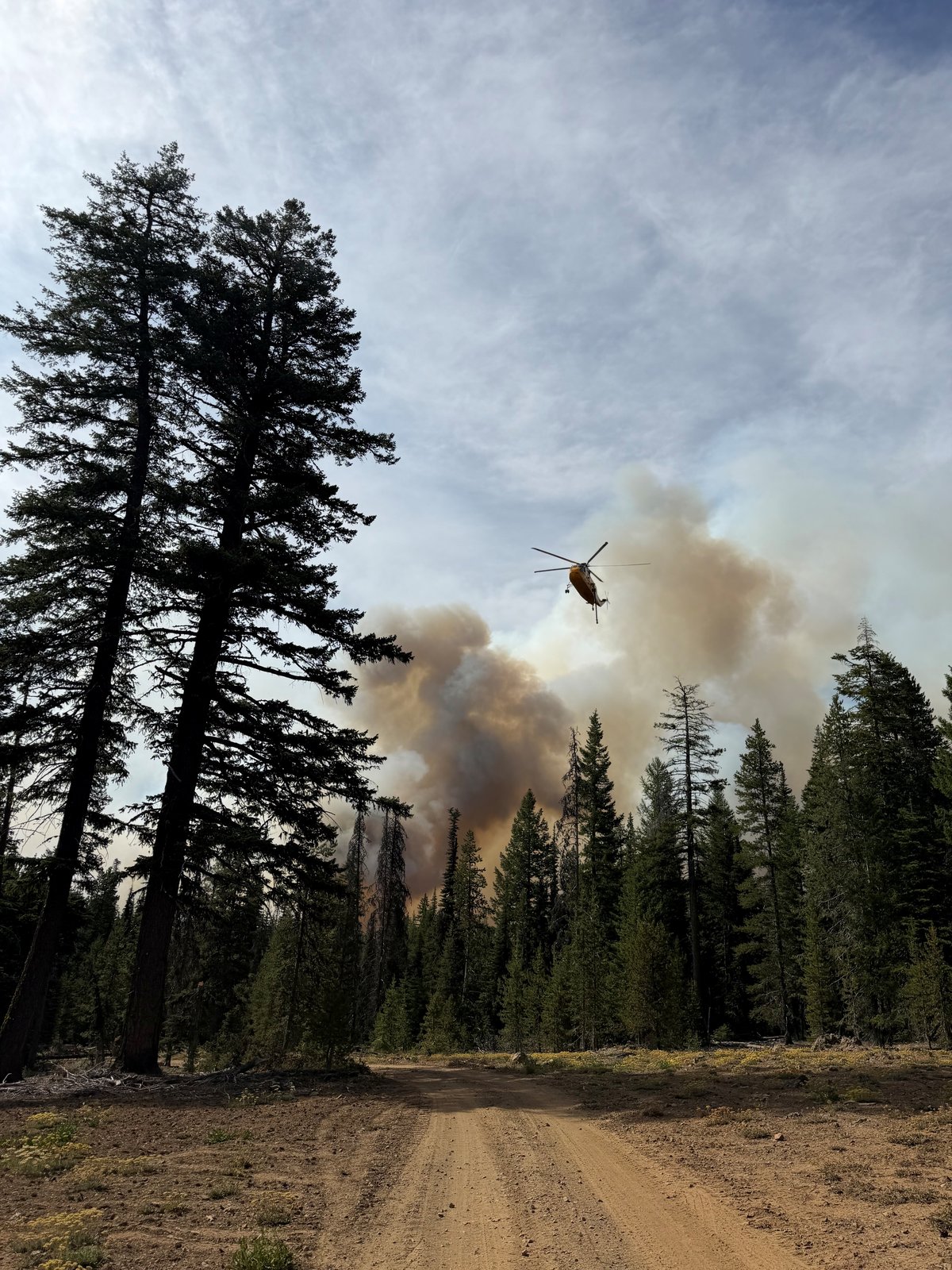 Heavy Helicopter in the Smoke