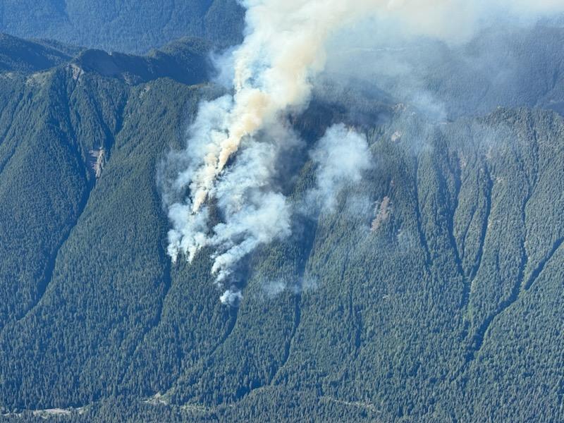 Mt. Tom Creek Fire Aerial View 06-24-2026