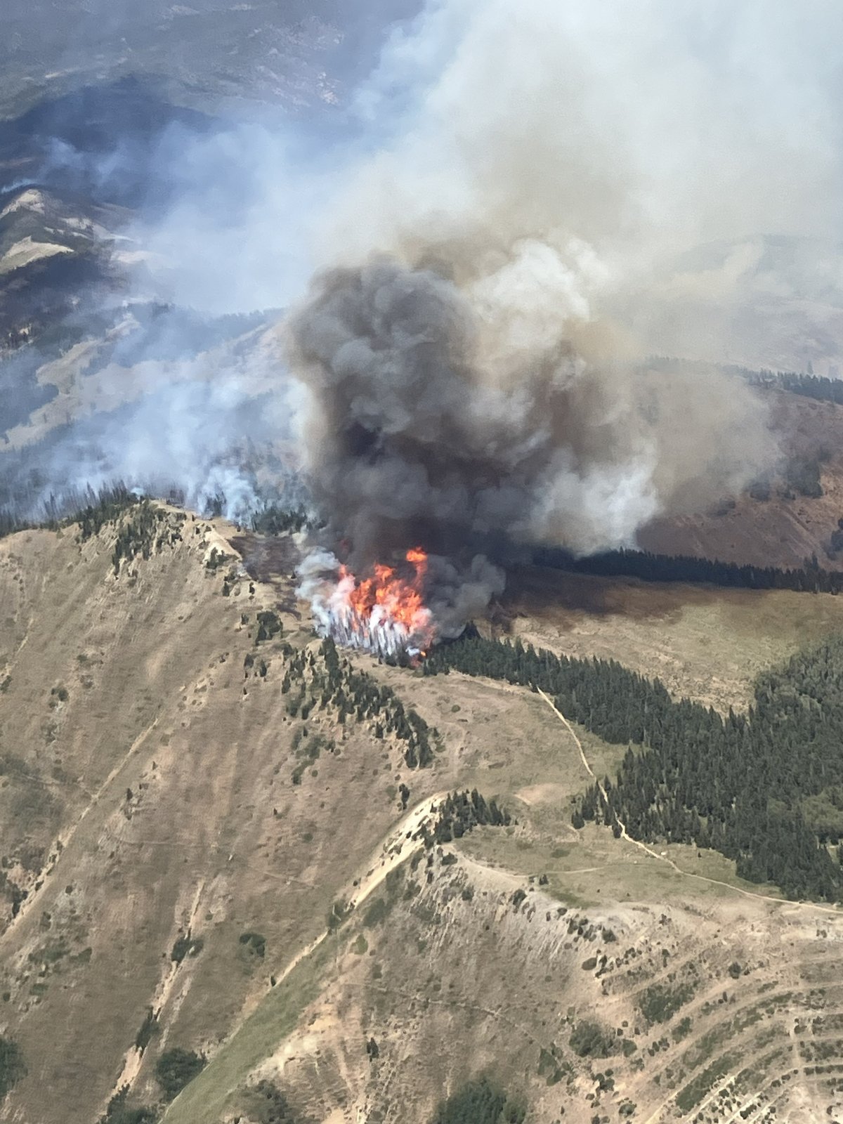 Aerial View of Fire Activity on 7/10