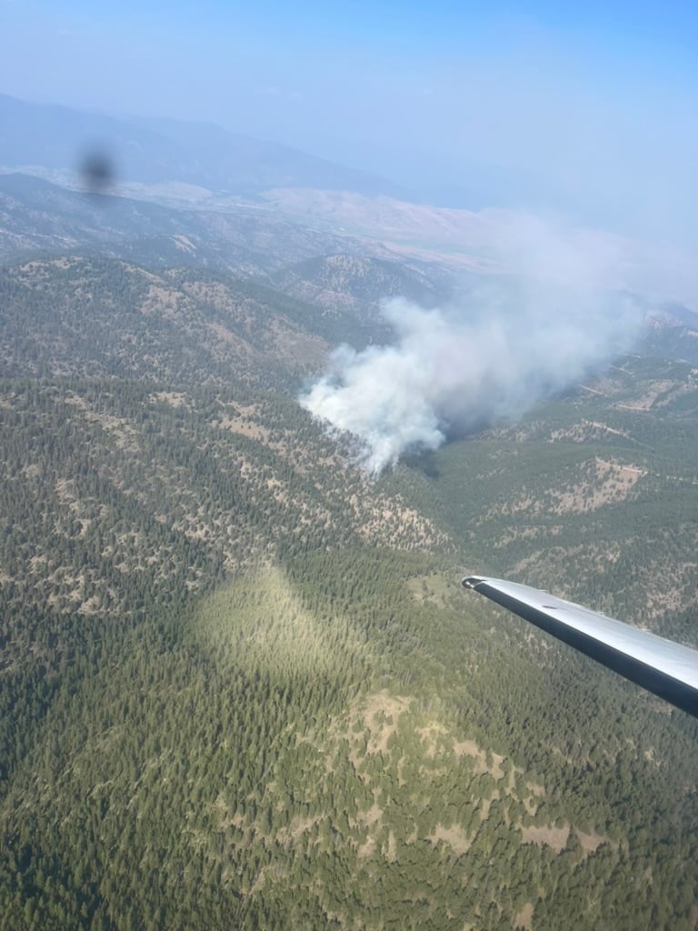 Initial Attack view from Air Attack on the Elder 1 Fire, July 24