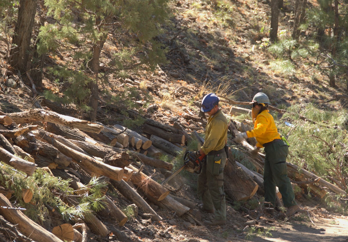 Repair work on Bear Fire 2026