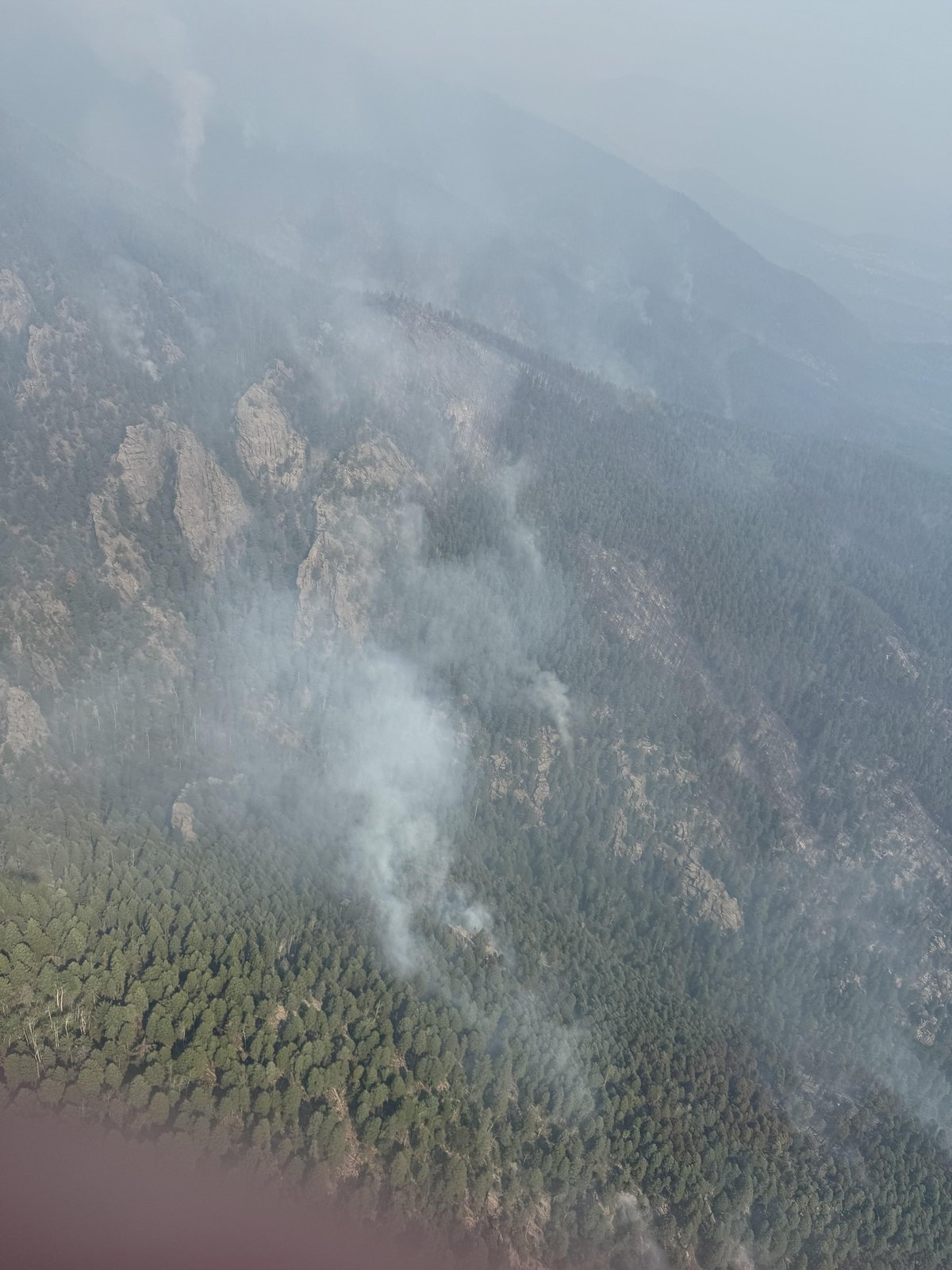 Heat above Camp Jackson burning into rocks