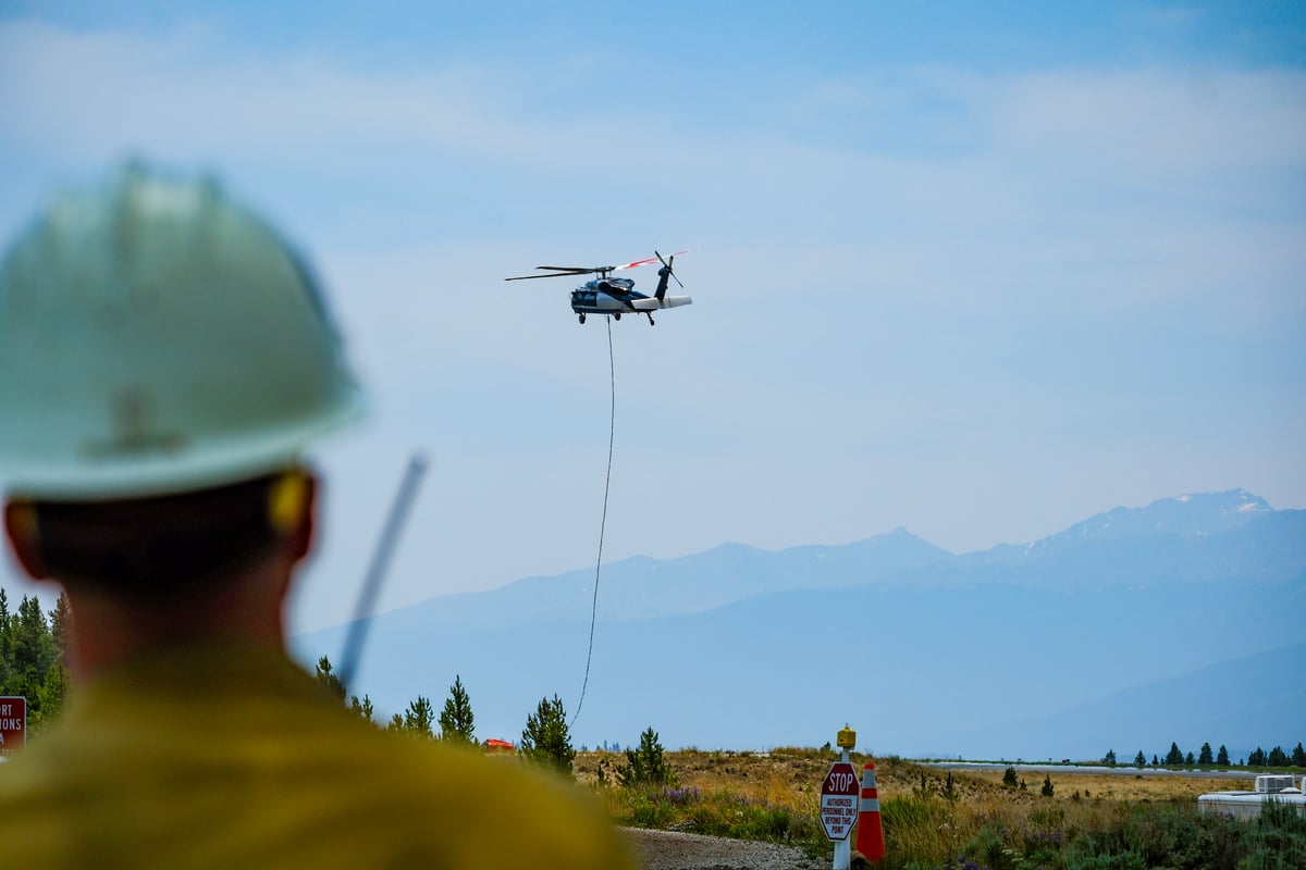 Helicopter on Willow Fire