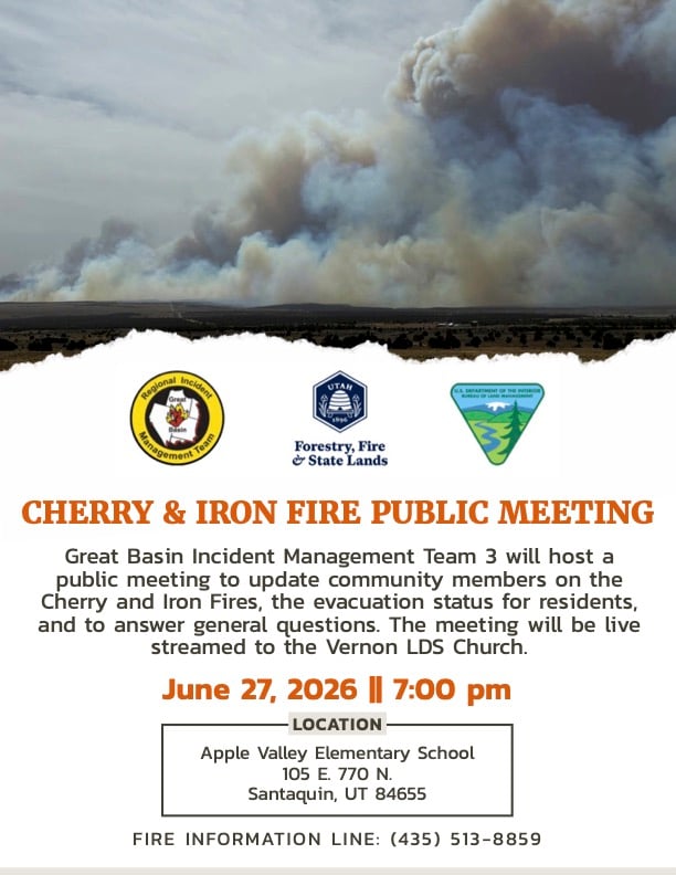 Iron and Cherry Fire Public Meeting on Saturday, June 27