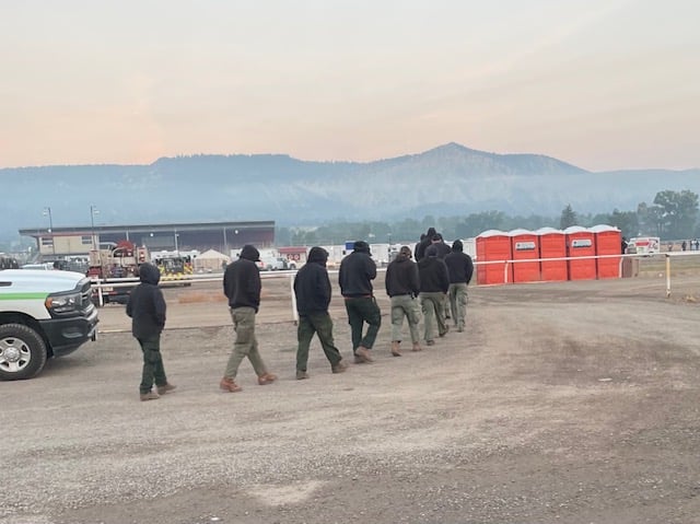 Crew on Their Way To Chow