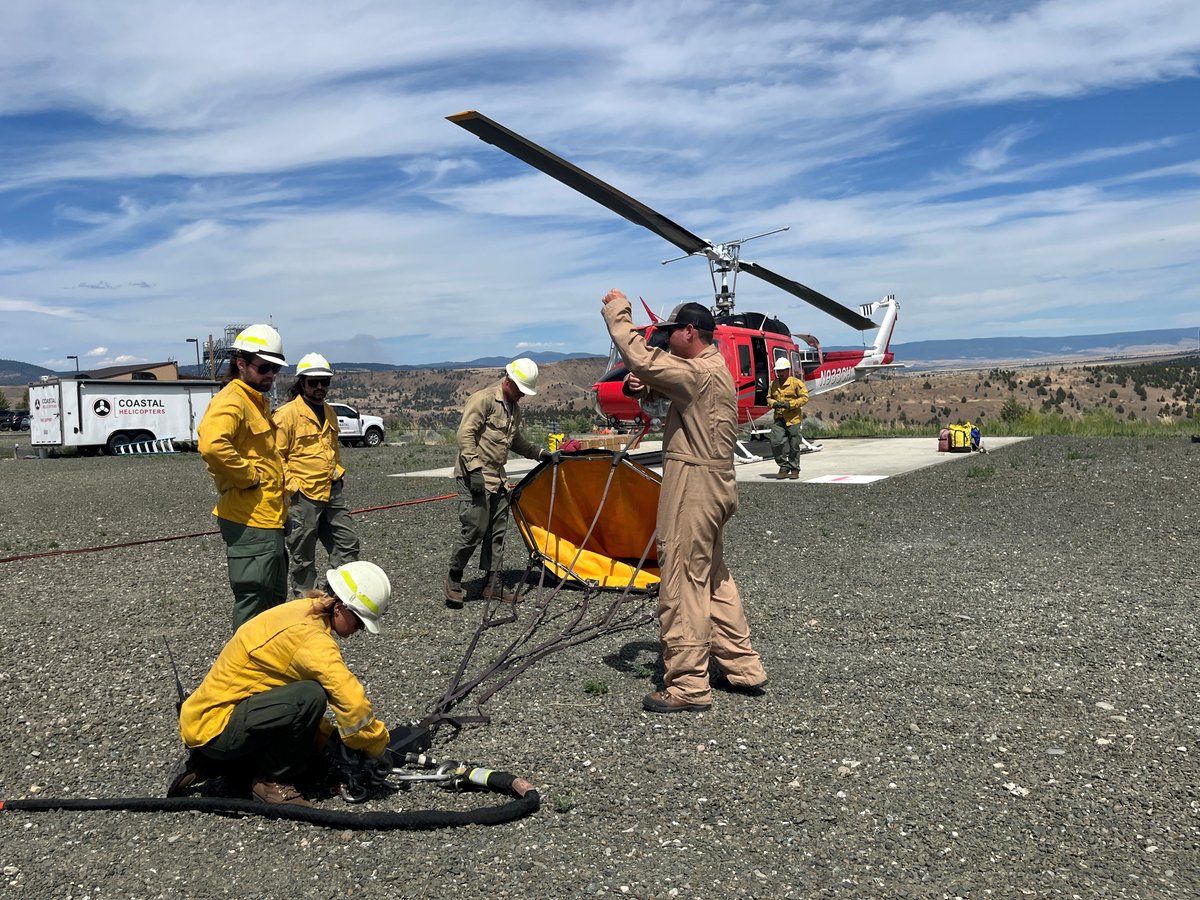 Helitack Inspecting Water Bucket