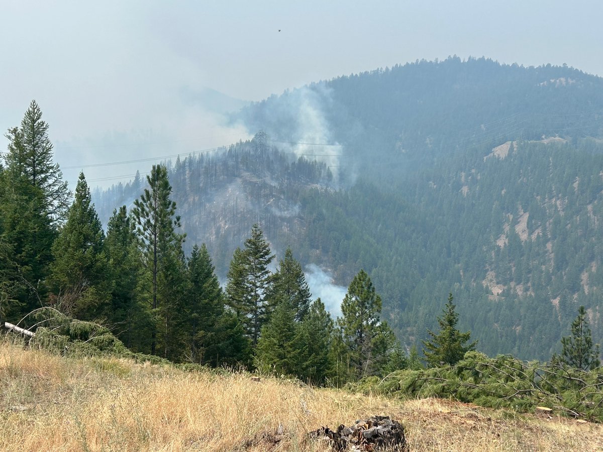 View of the Elder 1 Fire from Rock Creek Road