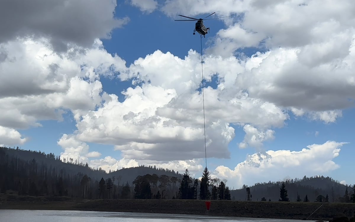 Helicopter Dipping water out of Kents Lake on June 25,2026