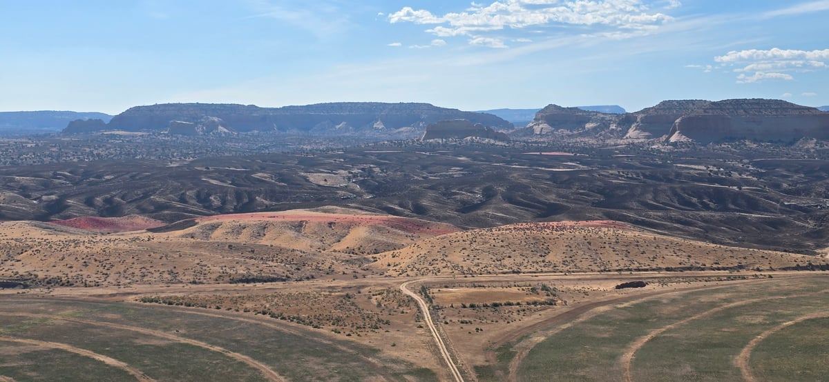 Burned Area and Retardant Line on the Snyder Fire
