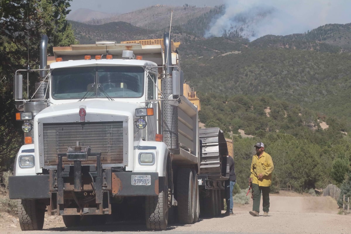 Heavy Equipment on the Cottonwood Fire