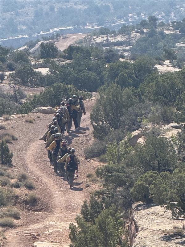 Hand Crew from Montana Working on the Snyder Fire