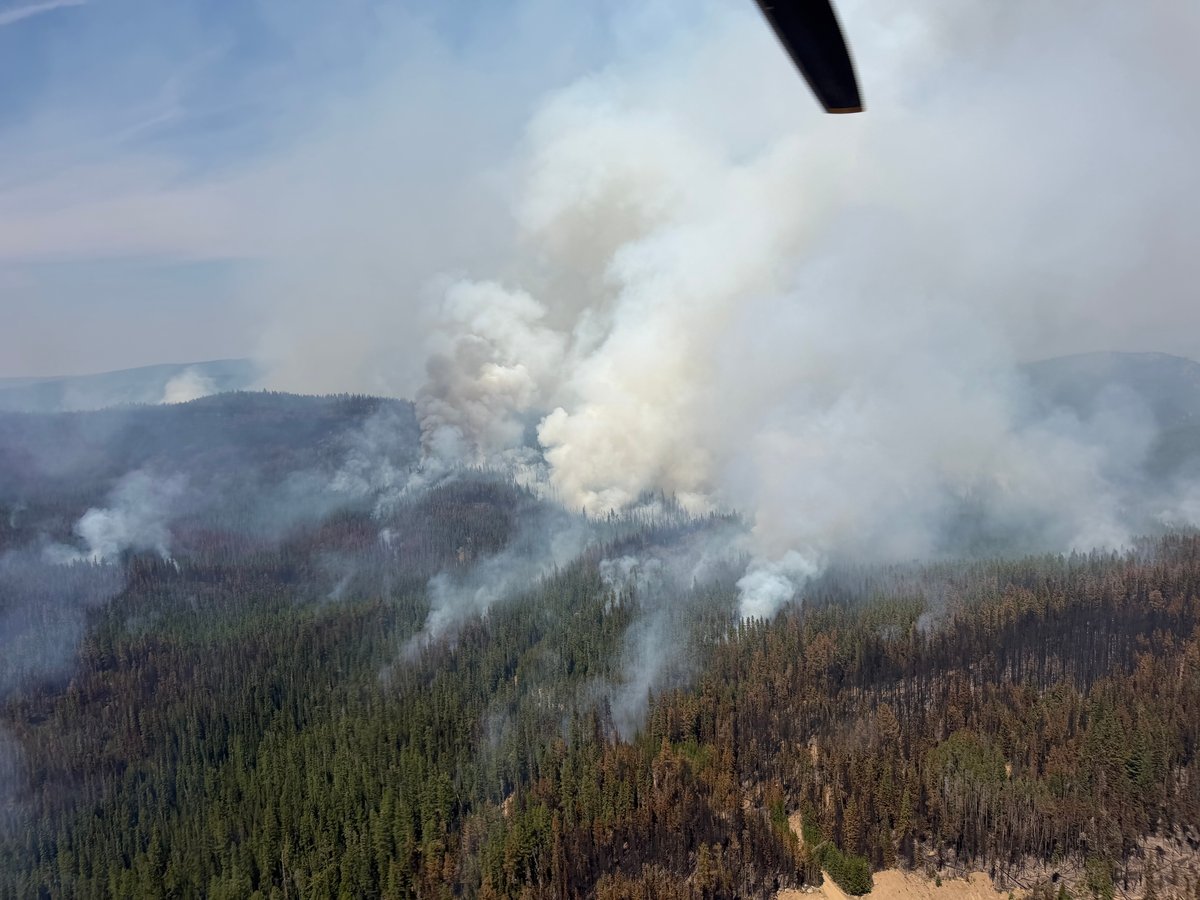 Interior pockets burning on Anthony Fire