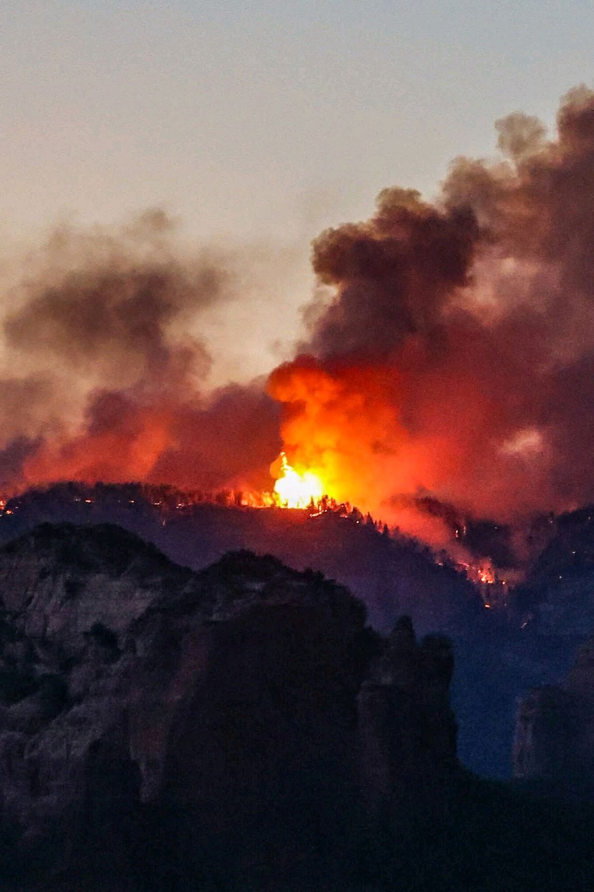Fire activity viewed from NW Blanding on 7-3