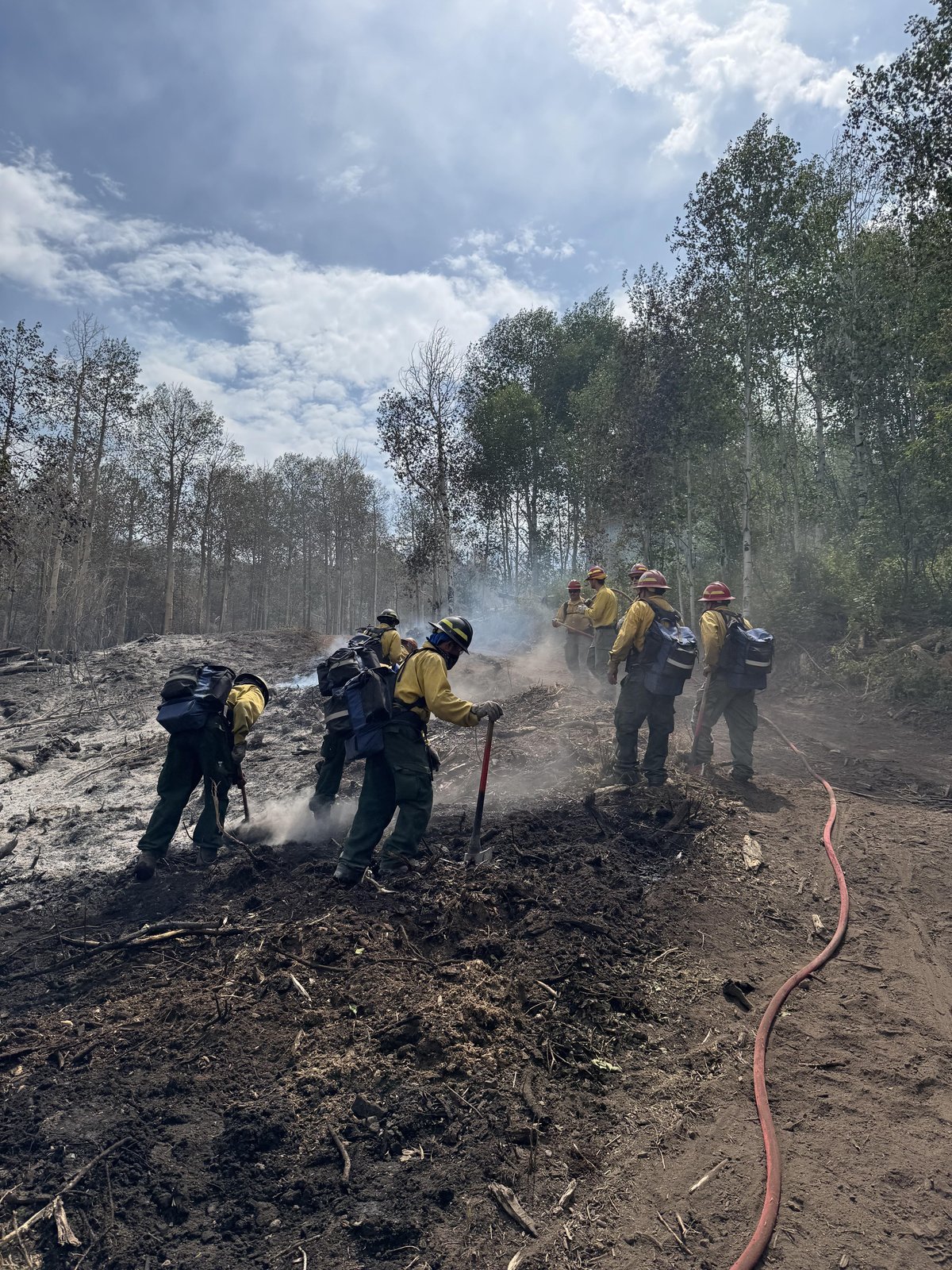 Gold Mountain Fire Crew Securing Fireline July 8, 2026