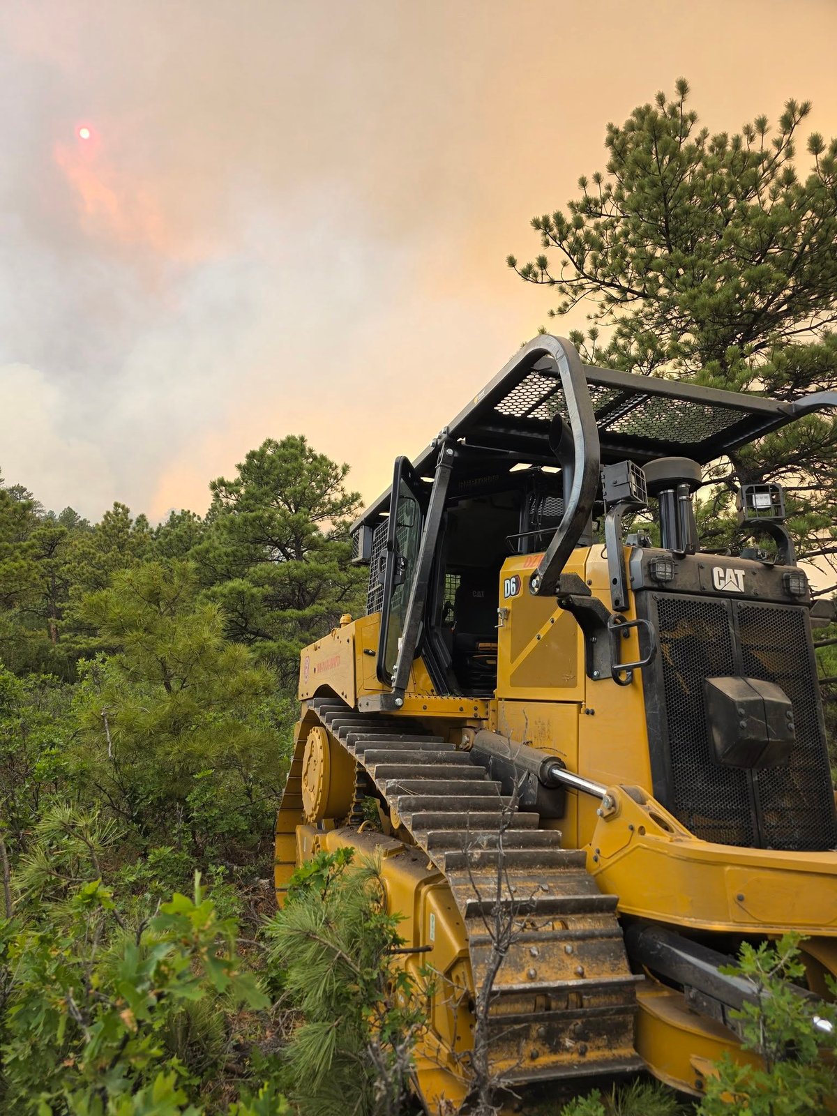 Bulldozer on the Aspen Acres Fire