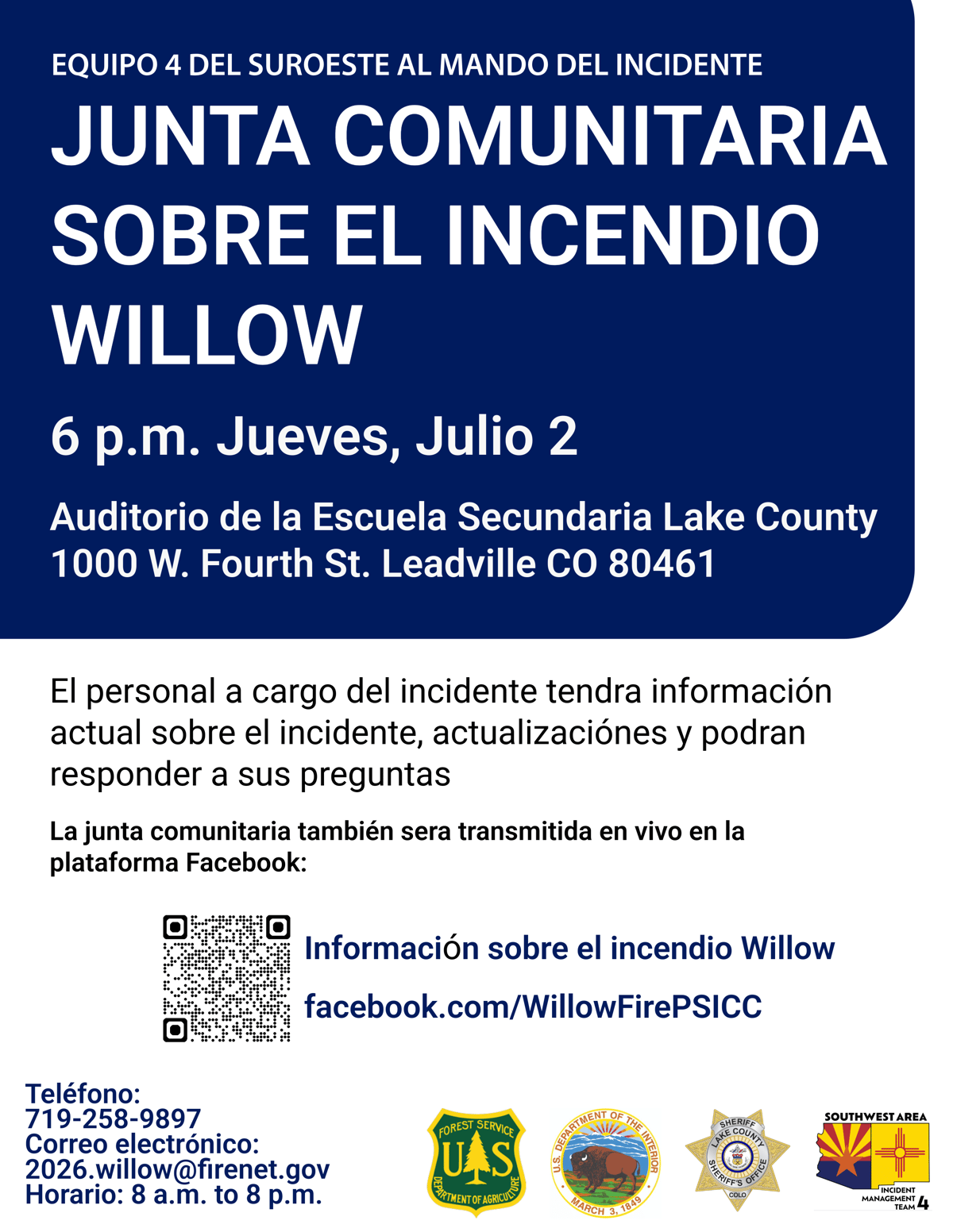 Willow Fire Community Meeting - July 2