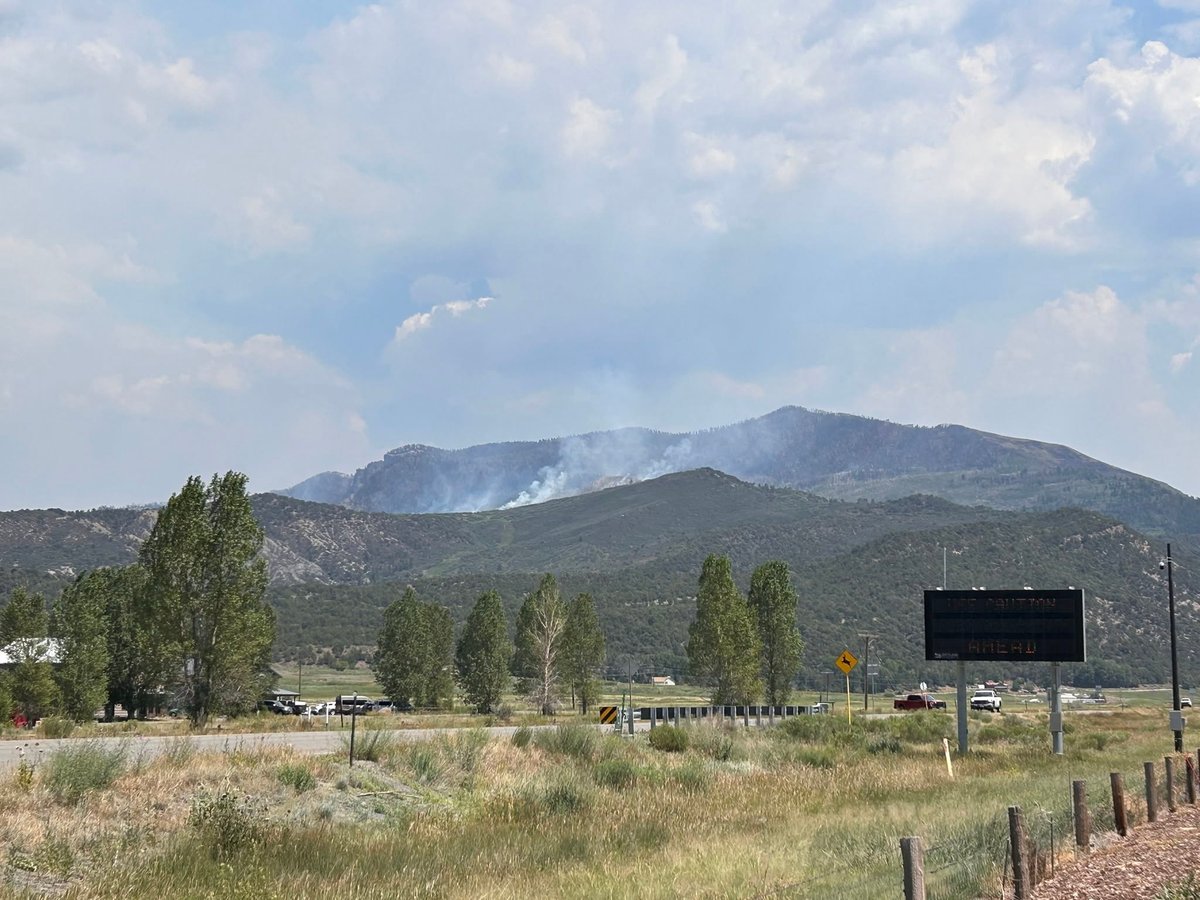 Clouds building over Gold Mountain Fire July 14, 2026