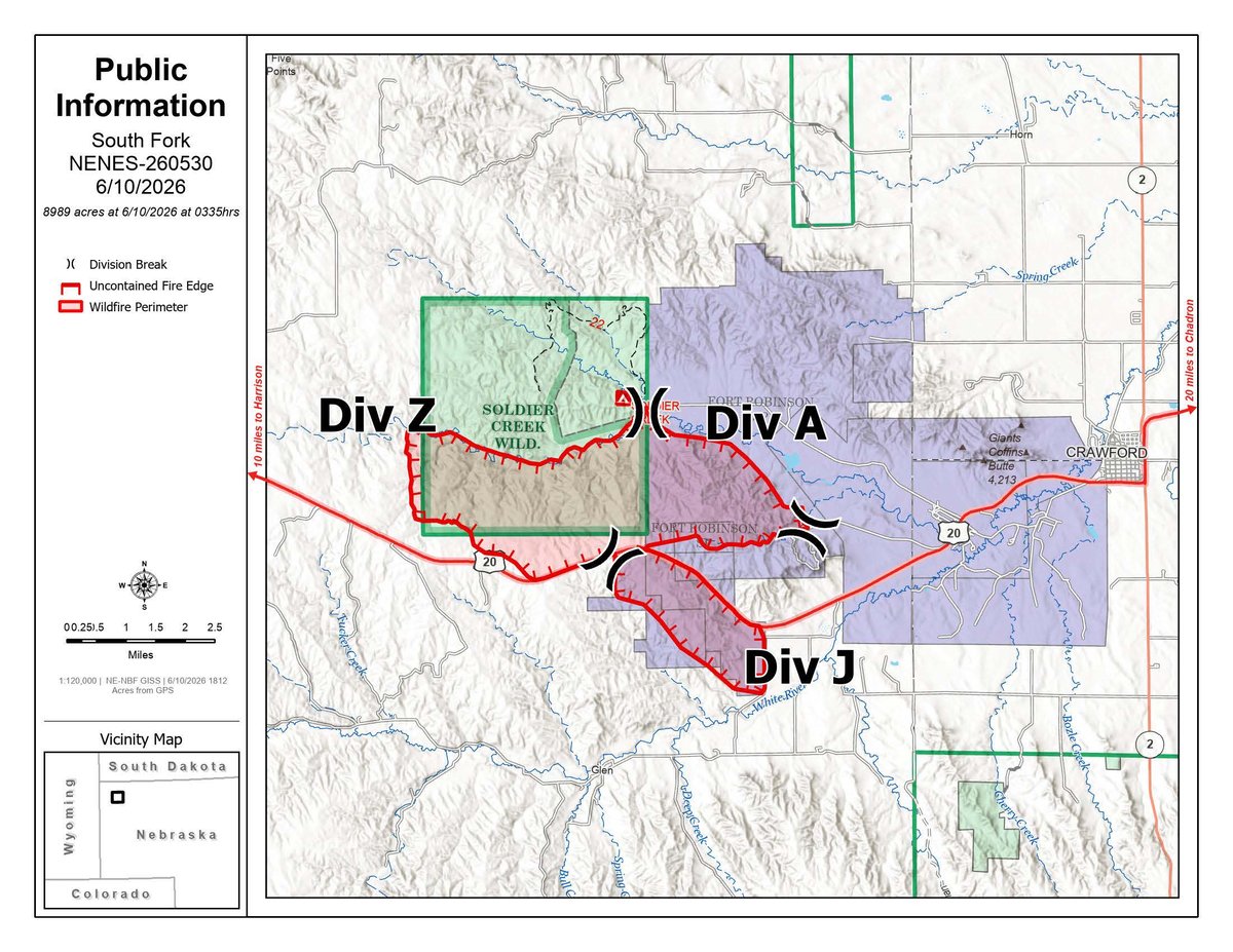South Fork Fire Map 6.10.2026