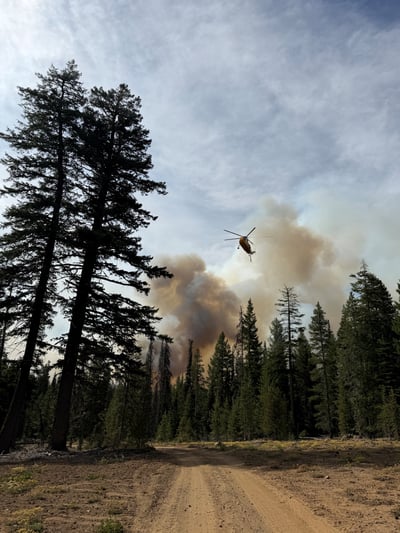 Heavy Helicopter in the Smoke