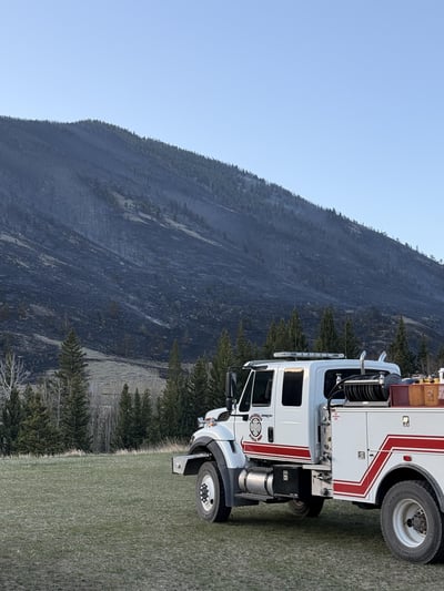 Columbus Rural Fire engine on-scene