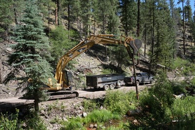 Excavator at Willow Creek