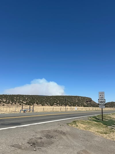 Seven Cabins Fire-Smoke Plume- May 16, 2026
