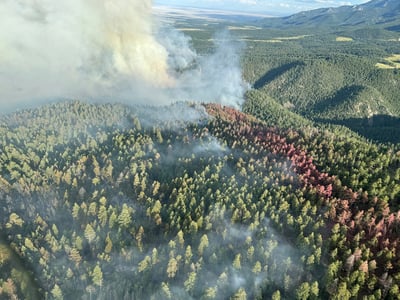 Aspen Acres Fire Aerial Retardant