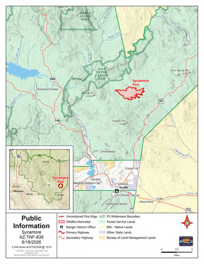 Sycamore Fire Perimeter 061826