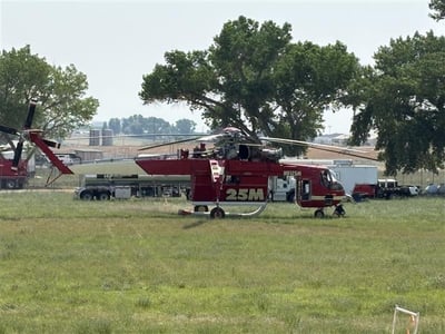 Type 1 Helicopter at Helibase for Snyder Fire, July 2