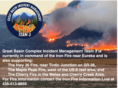 Great Basin Team 3 supporting multiple fires