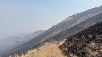 Steep Terrain in Burned Area of Porcupine Ridge Near Buckhorn Road