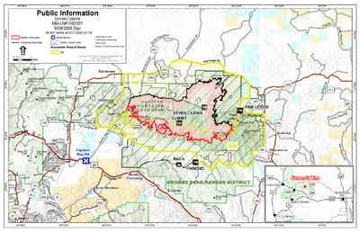 Seven Cabins Fire Public Information Map May 29, 2026