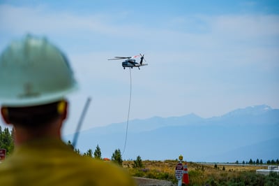 Helicopter on Willow Fire