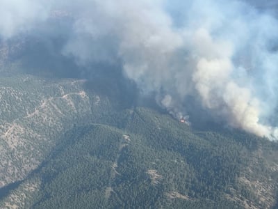View of the Elder 1 Fire from Air Attack July 25