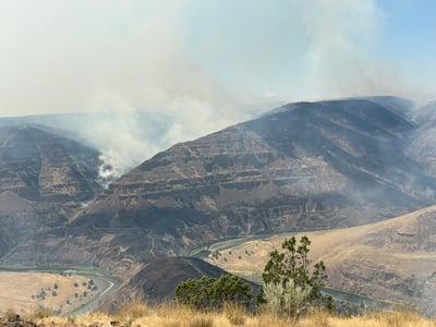 Smoke Burning in Drainages Between McInnis and Porcupine Ridge