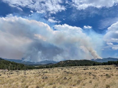 Smoke on Gold Mountain Fire