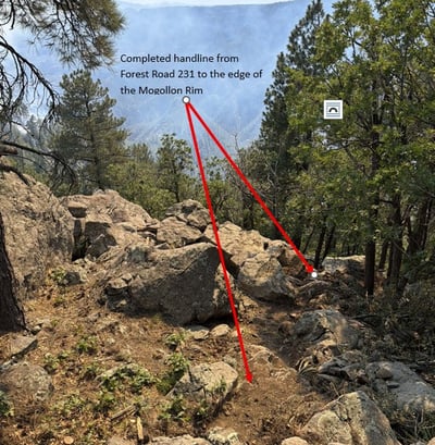Handline near Rim&#039;s edge