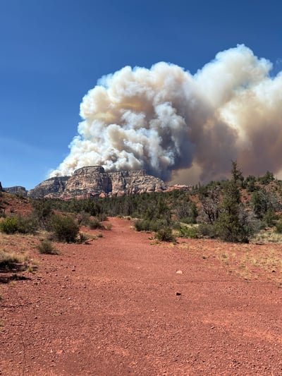 Fire As Seen From Long Canyon Road, July 1, 2026