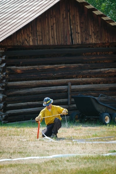 Willow Fire structure protection work
