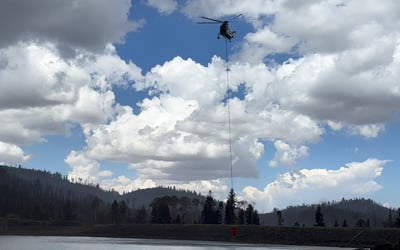 Helicopter Dipping water out of Kents Lake on June 25,2026