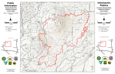 Akawa Butte Fire PIO map 7-21-2026
