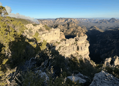 Steep Terrain Challenges Firefighters