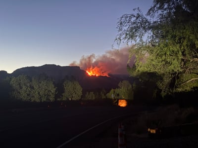 Night Fire at Little Round Mountain