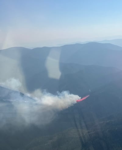 Inital attack view of the Elder 1 Fire on July 24