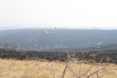Structure Standing Beyond Burned Area Near Buckhorn Road