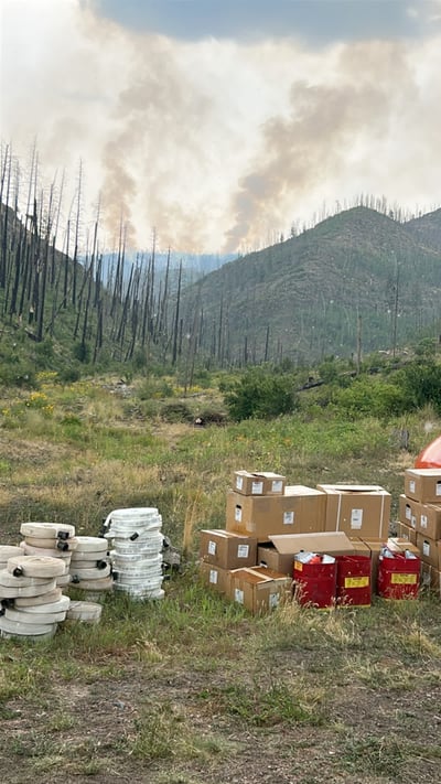 Sacaton Fire smoke and equipment 07-05-2026