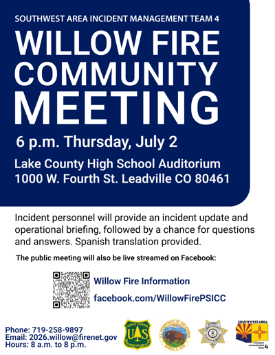 Willow Fire Community Meeting -July 2, 2026