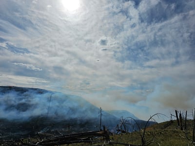 Bradshaw Fire | Smoke over fire