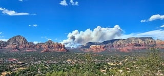 Smoke as seen from Sedona, AZ June 26, 2026
